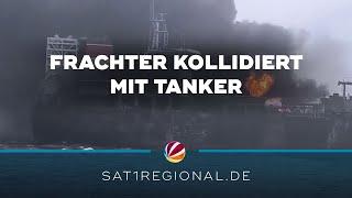 Frachter rammt Tanker in der Nordsee – deutsches Hilfsschiff im Einsatz