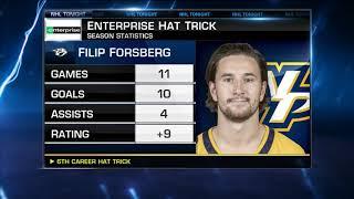 Enterprise Hat Trick:  Forsberg nets three vs. Oilers  Oct 27,  2018