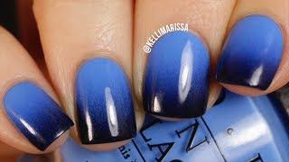 DIY Blue to Black Gradient Nail Art Design (easy!) || KELLI MARISSA