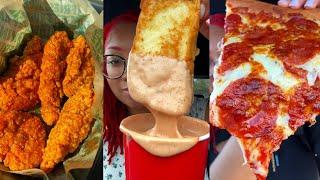 ASMR Eating  Wingstop, Pizza, Raising Canes, Five Guys 