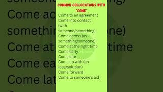 "Master Collocations with 'Come': A Comprehensive Guide to Boost English Fluency"