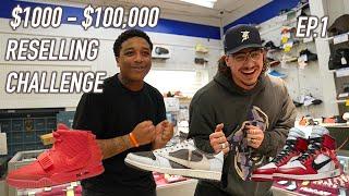 TURNING $1,000 into $100,000 sneaker resell challenge