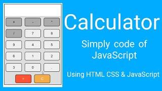 simple calculator using html css and javascript simple code of javascript