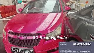 23jun2025 jurong east central #SJY6539Z chevrolet cruze rear ended camcar & fail to report insurance