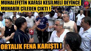 Ağzı köpüre köpüre gelip Muhalefetin kafası kesilmeli diyen AKP'li ile çok sert tartışma !