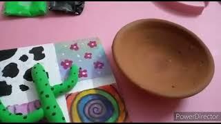 How to make cactus clay ring holder