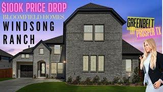 $100k Price DROP!! Bloomfield Homes Windsong Ranch Greenbelt Lot Award Community | Prosper TX |