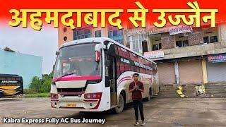 Ahmedabad to Ujjain in Kabra Express AC Sleeper Bus | EXTREMELY & HIGH SPEED DRIVING  