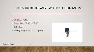 Pressure Relief Valve for Transformers