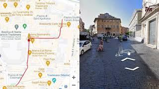 Street View from Santa Rufina to Piazza San Cosimato - Apartments Rome