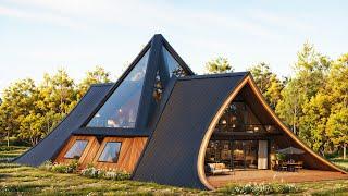 Cozy A-Frame Cabin in the Woods - Relaxing Tour of This 4 Bedroom A-Frame