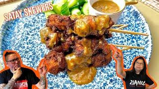 Satay Chicken Skewers and Satay sauce - BETTER THAN TAKEOUT