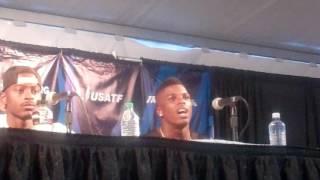 Marvin Bracy Talks After Making Olympic Team at Press Conference