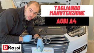 TAGLIANDO MANUTENZIONE COMPLETA  AUDI A4 DIESEL 2.0 LIVELLO OLIO MOTORE CON SENSORE ELETTRONICO !