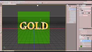 Photoshop Tutorial: 3D Gold Beveled Text.