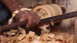 Rural wooden work amazing wood work | Mortar And Pestle wooden