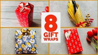 8 Elegant Gift Wrapping Ideas | Cool Ways to Wrap Christmas Presents | Creative Gift Wraps #giftwrap