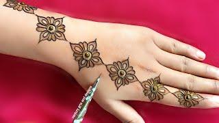 Very beautiful stylish back hand mehndi design | Simple easy mehndi design | Mehndi design | mehndi