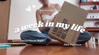 Artsy Wall Clock Unboxing / Staying Active / Matcha Latte Attempts  / Spontaneous Movie Night 