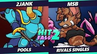 Hitfall 2 - 2JANK (Shovel Knight) Vs. MSB (Olympia, Kragg) Rivals of Aether - RoA