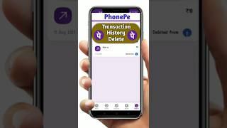 how to delete phonepe transaction history #shorts #youtubeshorts