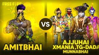 AmitBhai Vs 4 Youtubers  || 1 Vs 4 Clash Squad || Desi Gamers