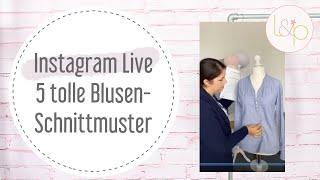 Inspiration 5 Blusenschnittmuster von lillesol & pelle - Instagram live vom 26.8.2020