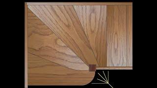 HOW TO SET OUT A QUARTER TURN OF TAPERED STEPS