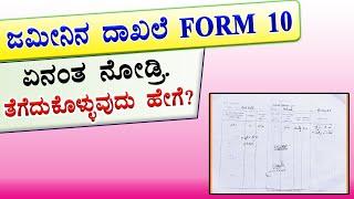 ಜಮೀನಿನಿನ Form 10 ಎಂದರೇನು? #form10 |#surveysketch #11esketch #landsurveysketch #kharab