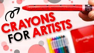 NOT YOUR KID'S CRAYONS - Trying Caran d'Ache Wax Pastels