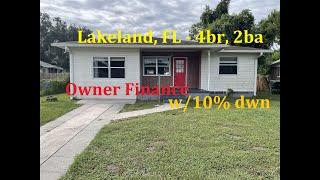 #LAKELAND Florida 4br, 2bath family home Owner Finance w/ 10% down payment for 30 years private loan