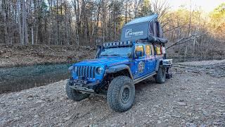 Last Adventure Off-Road in the Ozarks for 2024 Camping in Freezing Temps