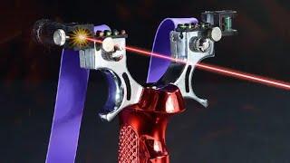 Blue Laser Hard Plastic Slingshot | Best Outdoor Gadgets for Shooting
