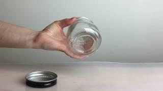 Cube Jar - Clear Glass with Black Metal Lid