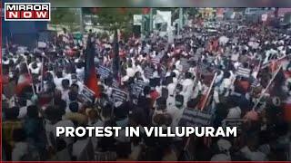 AIADMK Cadre protest against DMK government; No masks in the protest