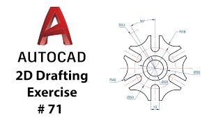 AutoCAD 2D Drafting Exercise # 71 - Basic to Advance in Hindi