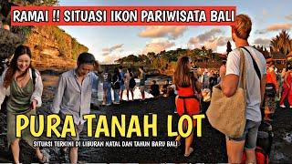 RAMAI ! SITUASI PURA TANAH LOT BALI ! IKON PARIWISATA BALI