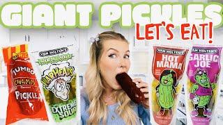 I MADE A BIG MESS eating 5 JUMBO PICKLES!    Let's EAT! w/ Kat Wonders