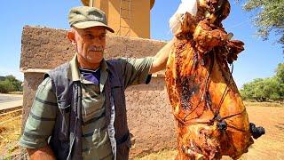 Morocco Village Food - BERBER PIT ROAST LAMB in Imlil! Eating NORTH AFRICAN Food in Morocco!!