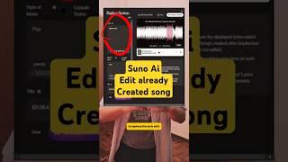 How re edit music Suno ai? Edit lyrics already composed song | Replace section tutorial