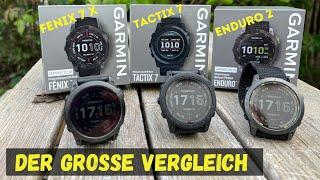 Garmin Enduro 2 vs Fenix 7 vs  Tactix 7 - Welche GPS Uhr passt zu dir?