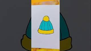 How to Draw a Winter Hat #drawing #shorts #youtubeshorts