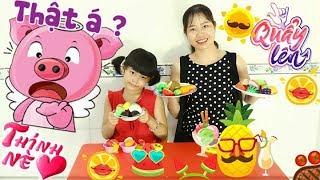 Fun Learning Names of Fruit and Vegetables Toys with Susu and Mom