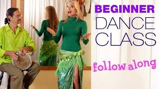 BEGINNER Dance Class - Follow Along (Belly Dance Fitness) | Jensuya
