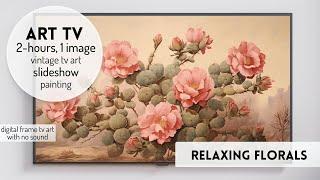 Vintage Frame TV Art Gallery Background Screensaver Wallpaper 4K No Sound Desert Spring Flowers