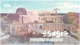 BLOXBURG | Sage  Modern Family Mansion Exterior | House Build | $50k