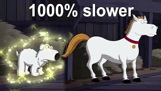 Family Guy - Brian transforms into a horse 1000% slower