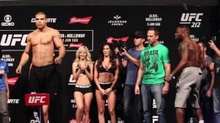 Paulo Borrachinha and Oluwale Bamgbose scrap at UFC 212 ceremonial weigh-ins