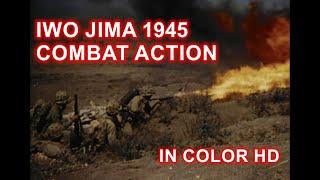 Battle for Iwo Jima 1945 Actual Combat Action in Color HD [ WWII Documentary ]