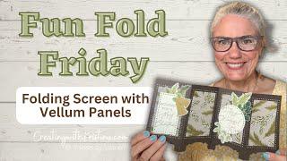 Holiday Elegance: Folding Screen Card with Vellum Panels